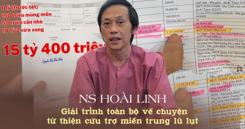 46 phút kể hết: NS Hoài Linh chính thức xin lỗi và giải trình 15 tỷ từ thiện miền Trung
