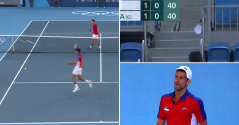 Thua trận, Djokovic 'nổi điên' đập vợt và ném vợt lên khán đài