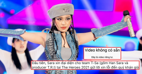 Han Sara xin lỗi, tháo gỡ video thi The Heroes vì bị chỉ trích remake "Cô gái mở đường" thành "thảm họa"