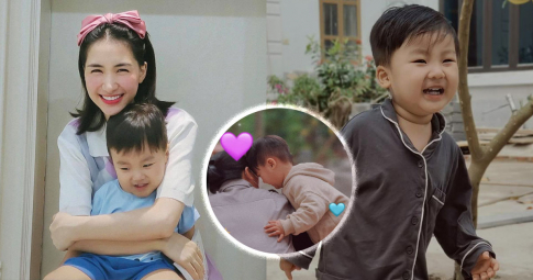 Hòa Minzy đưa con trai về quê, xúc động vì 1 câu nói của bé Bo khi gặp bà ngoại sau 6 tháng