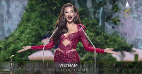 Thùy Tiên hô vang Việt Nam tại bán kết Miss Grand International
