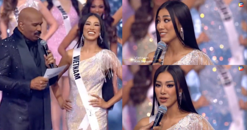 Chung kết Miss Universe 2021: Kim Duyên xuất sắc lọt Top 16, "bắn" tiếng Anh đầy tự tin khiến fans vỡ òa