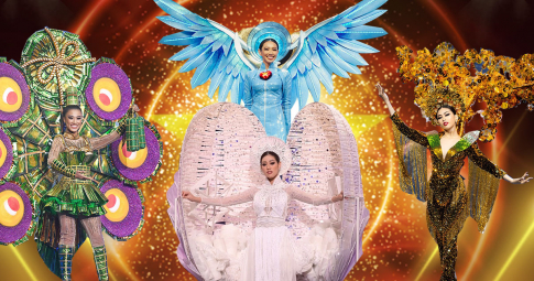 7 trang phục dân tộc cùng hoa hậu Việt chinh chiến quốc tế năm 2021: Khánh Vân - Thùy Tiên, ai đỉnh nhất?