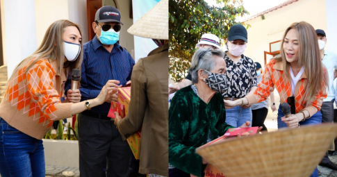 Đứng ngoài mọi ồn ào từ thiện, Mỹ Tâm cùng bố mẹ trao quà Tết cho bà con tại quê hương Quảng Nam