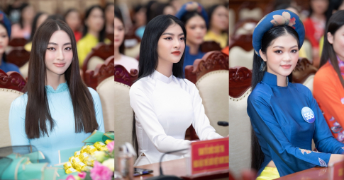 Top 64 Miss World Vietnam khoe sắc với áo dài, Lương Thùy Linh - Kiều Loan đúng là "ở 1 đẳng cấp khác"