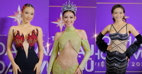 Thảm đỏ Miss Universe Vietnam 2022: Khánh Vân hở bạo, dàn mỹ nhân Việt "lấn át" cả Miss Universe 2005
