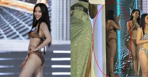Nam Em diện bikini, lộ bụng ngấn mỡ trong đêm chung khảo Miss World Vietnam 2022