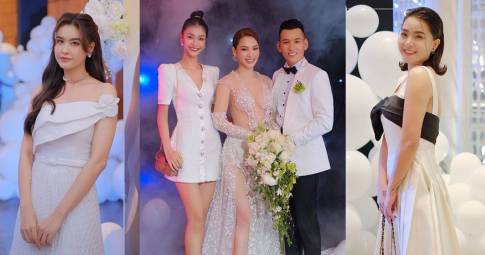 Đám cưới Phương Trinh Jolie - Lý Bình: Á hậu Kiều Loan nhí nhảnh, Trương Quỳnh Anh lẻ bóng