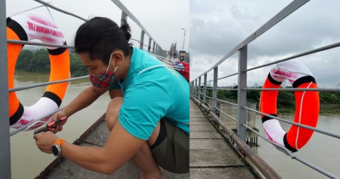 Mùa bóng chưa qua nhưng số phao cứu sinh trên các cây cầu ở Hà Nội đã bị "phao tặc" lột gần hết