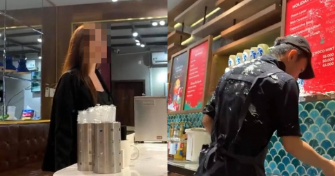 Phẫn nộ video cô gái hất cốc nước vào nhân viên pha chế vì không biết làm món "matcha đá xay không đá"