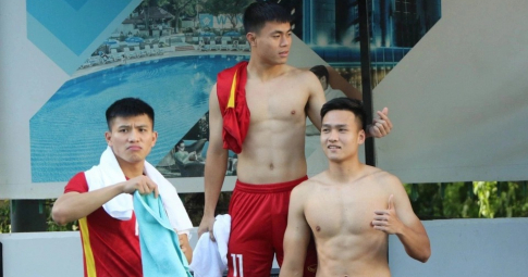 Thân hình 6 múi của các cầu thủ U23 Việt Nam