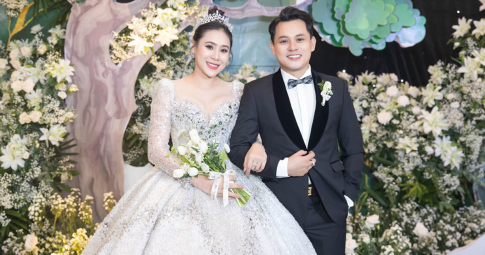 Hồ Bích Trâm tổ chức đám cưới hoành tráng sau 1 năm hoãn cưới: Cô dâu mới xinh đẹp, rạng rỡ bên chồng