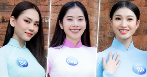 Top 38 Miss World Vietnam 2022 nền nã với áo dài, Nam Em "bừng sáng" chiếm trọn spotlight