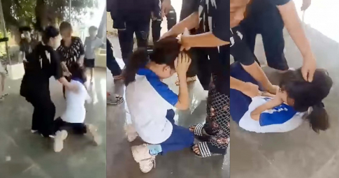Nữ sinh lớp 6 bị bạn bắt quỳ, đánh hội đồng, quay video tung lên Facebook