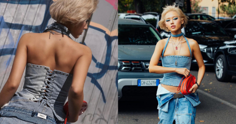 Soi ngay thiết kế đẹp - độc - lạ và mang thông điệp ý nghĩa của "Cô Em Trendy" Khánh Linh tại Milan Fashion Week