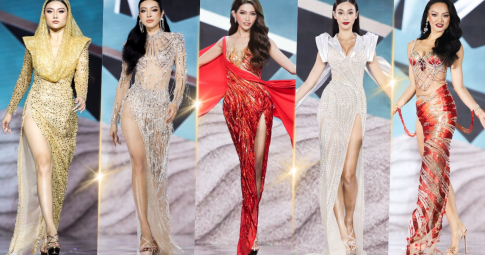 Top 50 Miss Grand Vietnam 2022 "bung skill" cực đỉnh với loạt trang phục dạ hội ấn tượng trong đêm Chung khảo