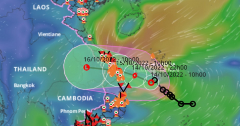 Bão số 5 giật cấp 10 cách Quảng Ngãi 260km