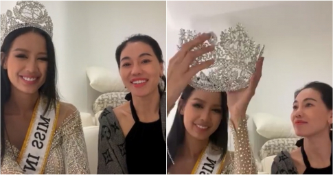 Bảo Ngọc khoe cận cảnh vương miện Miss Intercontinental, khẳng định ưu tiên làm từ thiện tại miền Trung khi về Việt Nam