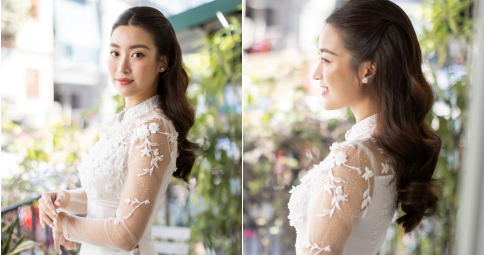 Lễ ăn hỏi Đỗ Mỹ Linh: Cận cảnh nhan sắc cô dâu trong trang phục "Thanh ngọc ban mai" 