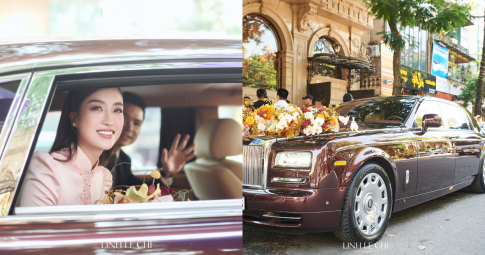 Cận cảnh siêu xe 83 tỷ đồng trong lễ đón dâu của hoa hậu Đỗ Mỹ Linh