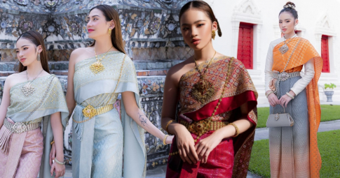 Bảo Hà "đọ sắc" cùng Võ Hoàng Yến, diện trang phục truyền thống Thái Lan đẹp như “Mai-đẹt-ti-ni”