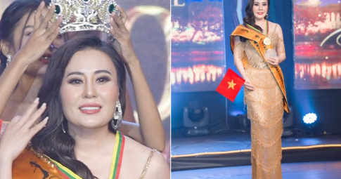 Kim Oanh 'Về nhà đi con' đăng quang Hoa hậu Quý bà Hòa bình quốc tế