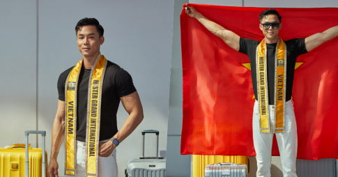 Vũ Linh mang gần 100kg hành lý lên đường chinh chiến Mister Grand International 2022