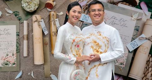 Hoa hậu Ngọc Hân tự tay thiết kế 1000 thiệp cưới thủ công, chính thức định ngày tiến hành hôn lễ