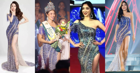Giải mã chiếc váy "truyền may mắn" của Tân Hoa hậu Trái đất: Diện đồ cũ nhưng "ẵm" vương miện