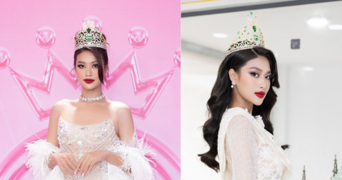 Hoa hậu Thiên Ân tiếp tục làm gãy vương miện tiền tỷ khiến fans "cạn lời"