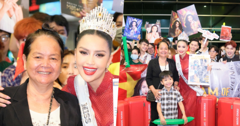 Ngọc Châu lên đường thi Miss Universe 2022: Mẹ nàng hậu tiếp tục diện chiếc áo vía "đi thi đâu thắng đó"