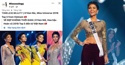 "Lọ lem châu Á" H'Hen Niê tiếp tục được Missosology gọi tên: Top 5 Miss Universe 2018 chưa hết hot sau 5 năm