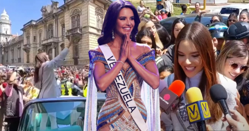 Á hậu 1 Miss Universe 2022 trở về Venezuela, gây tắc nghẽn giao thông khi diễu hành trên phố