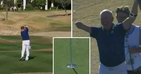 VIDEO độc lạ golf: VĐV một tay vung gậy, đánh thẳng vào lỗ cách 138m