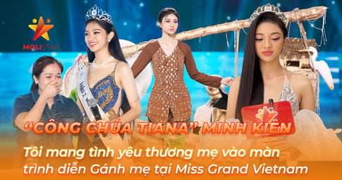 "Công chúa Tiana" Minh Kiên: Tôi mang tình yêu thương mẹ vào màn trình diễn Gánh mẹ tại Miss Grand